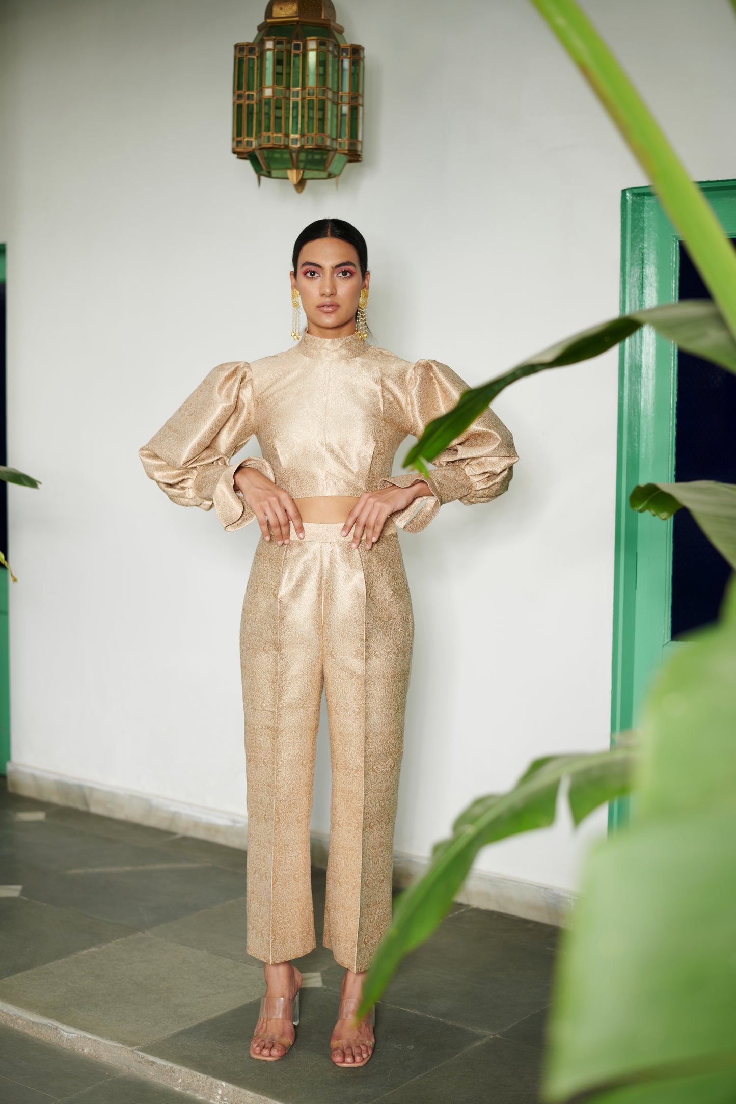 Golden Zari Co-ord Set