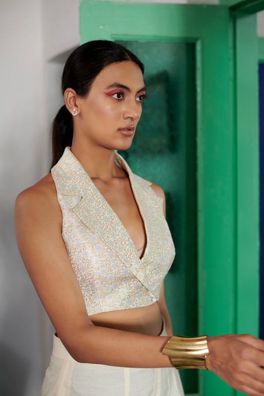 Champagne Brocade Co-ord Set
