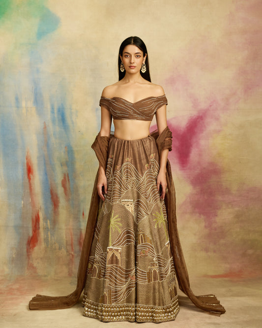 Dunes of Gold Lehenga