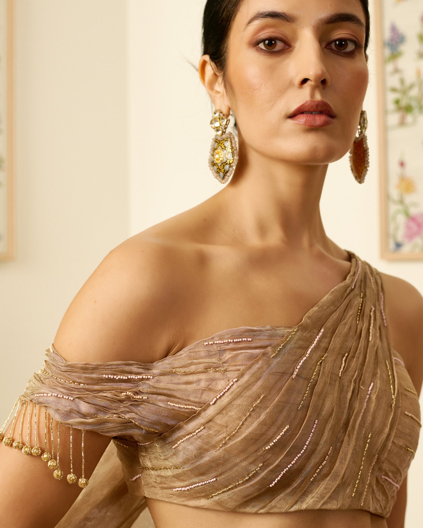 Gilded Whisper Drape Saree