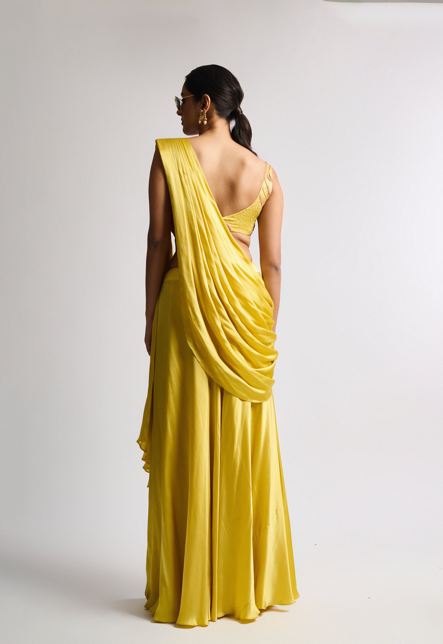 Golden Soleil Drape Saree