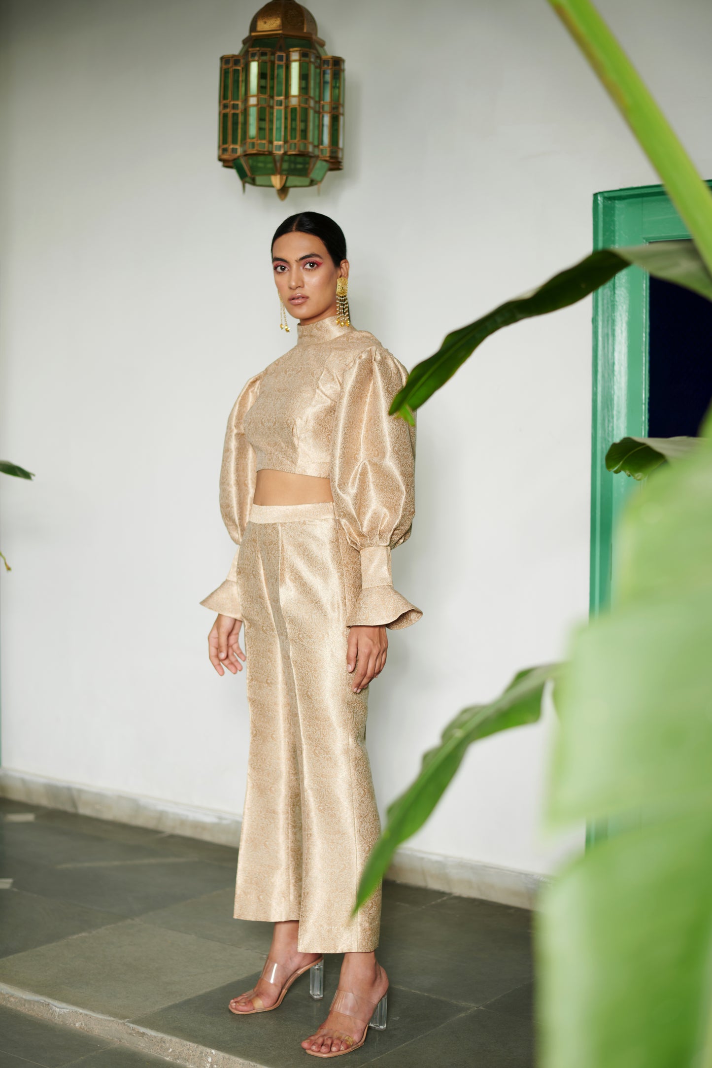 Golden Zari Co-ord Set