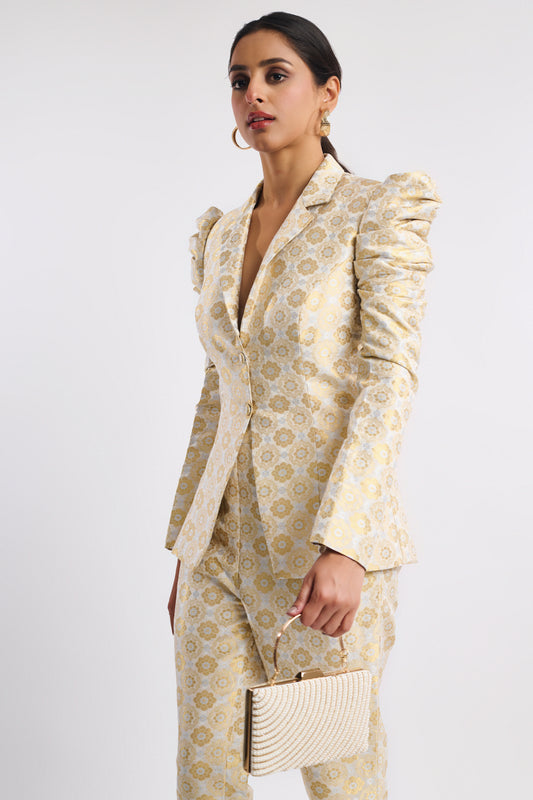 Ivory Heritage Brocade Suit