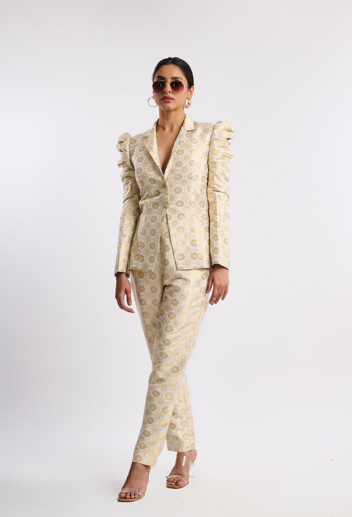 Ivory Heritage Brocade Suit