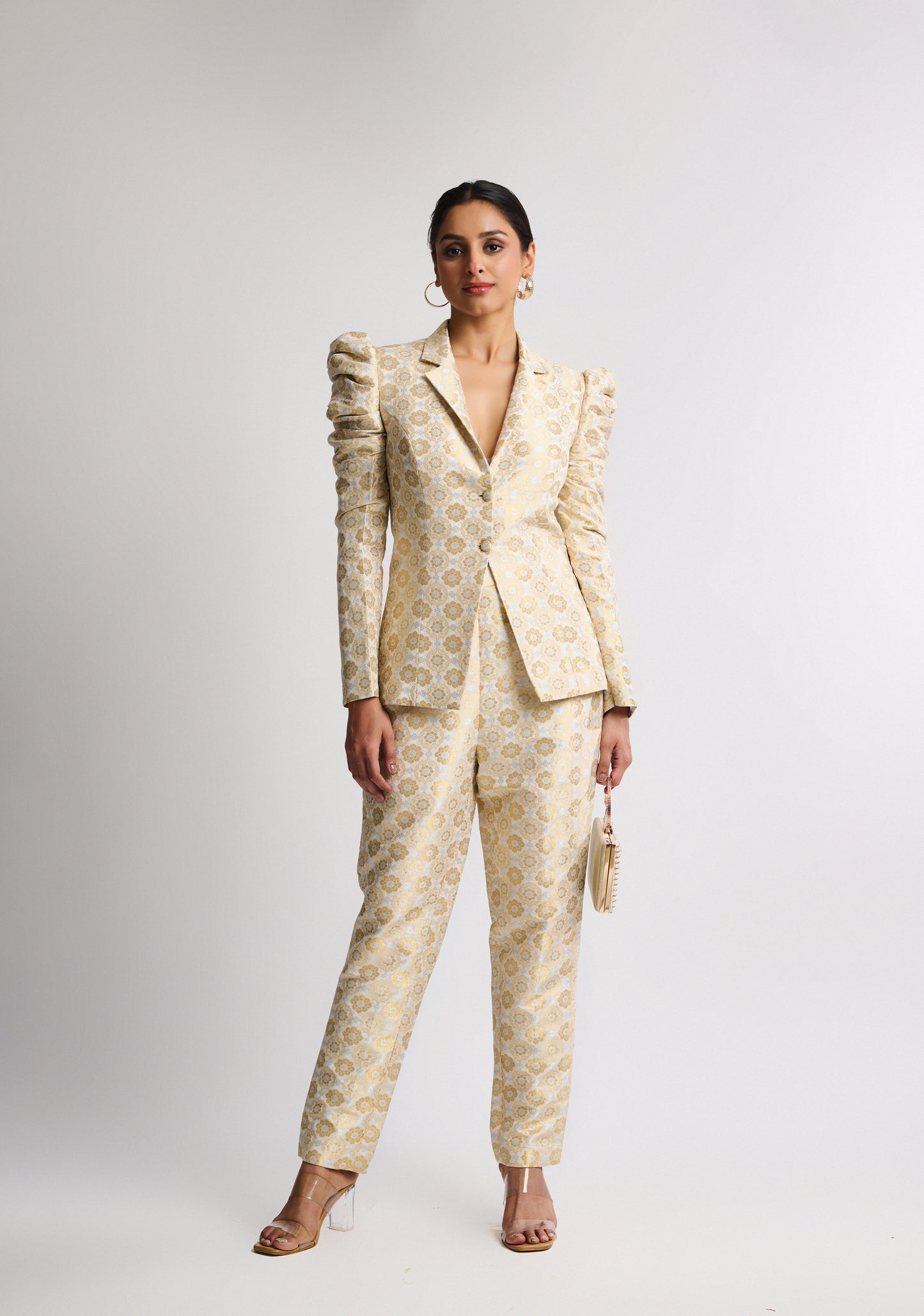 Ivory Heritage Brocade Suit