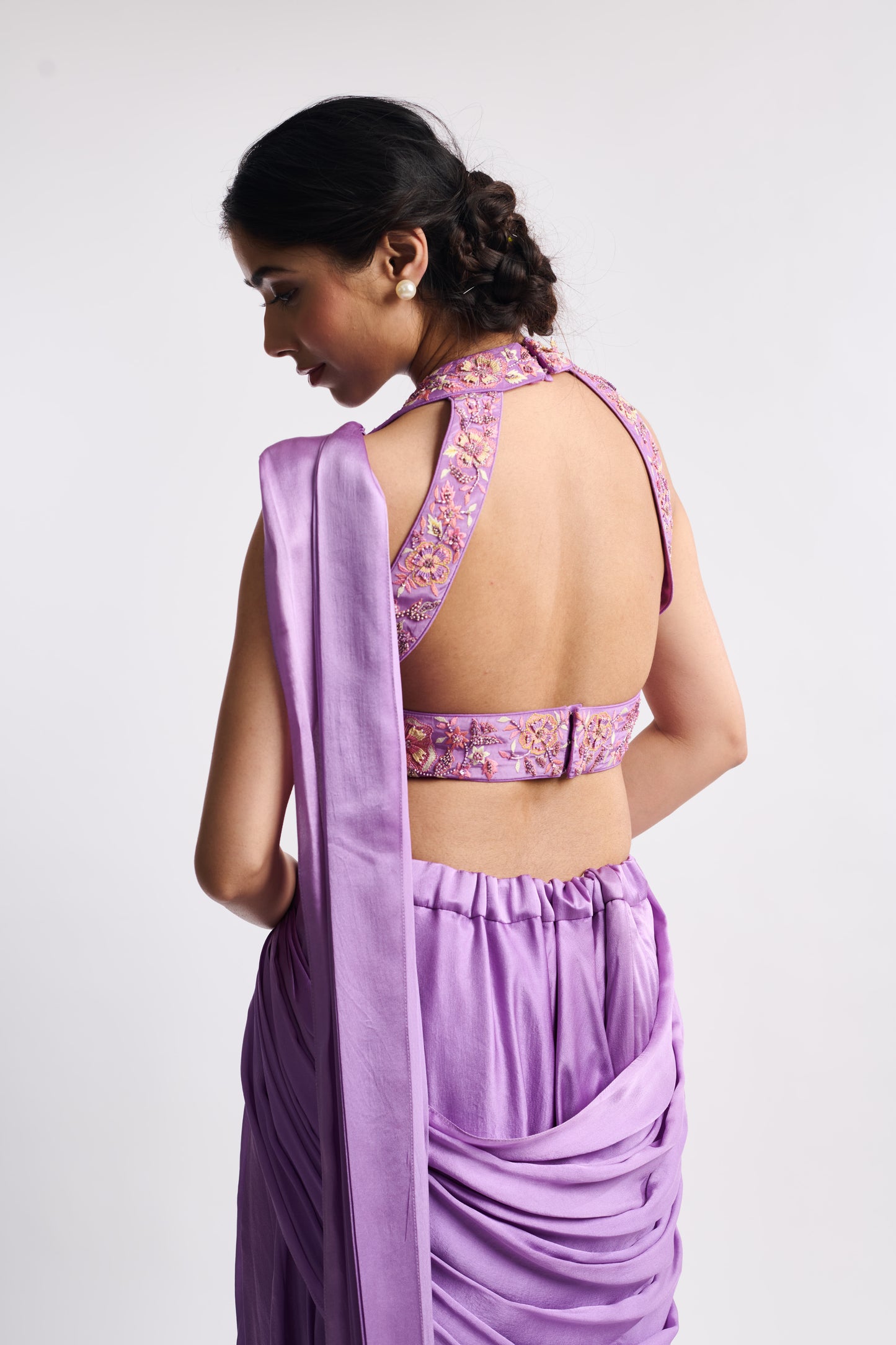 Lavender Twilight Drape Saree