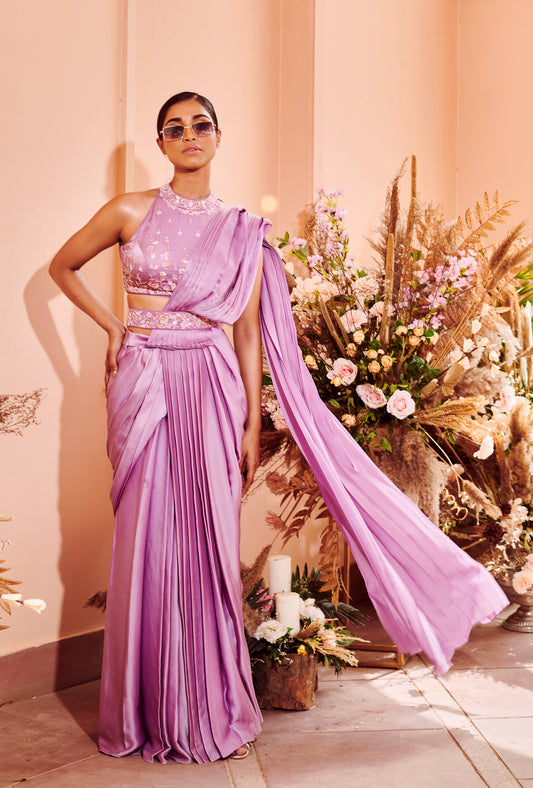 Lilac Dream Drape Saree