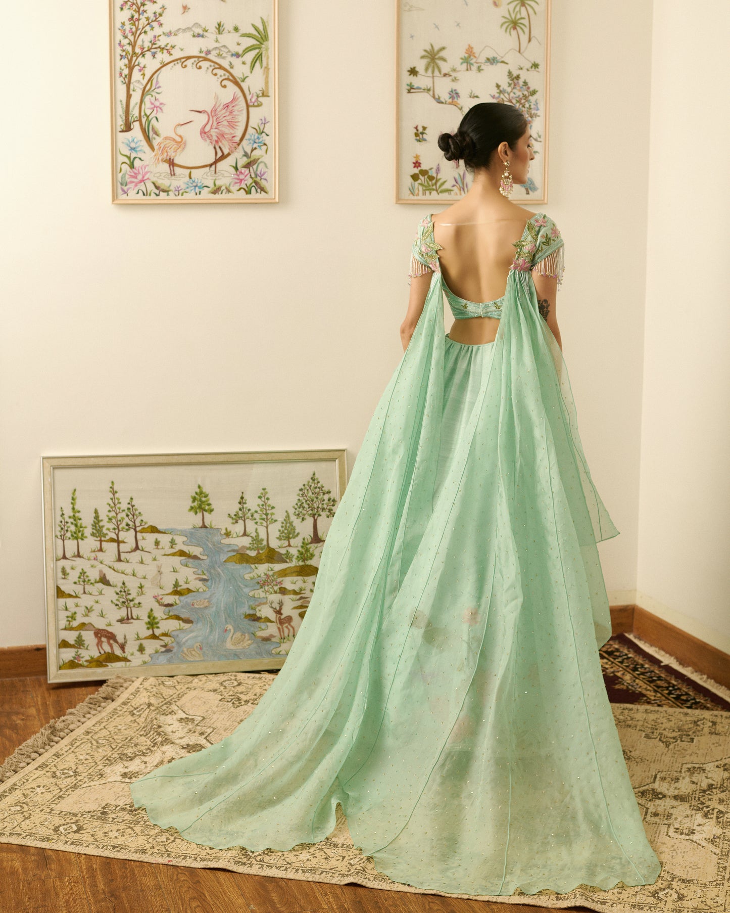 Lotus Lake Swan Lehenga
